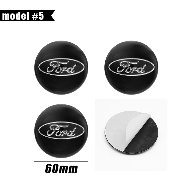 4 Stuks 56 Mm 60 Mm 65 Mm Auto Wiel Center Hub Caps Badge Sticker Decals Voor Ford Fiesta Mondeo fusion Edge Mk2 Focus Auto Accessoires