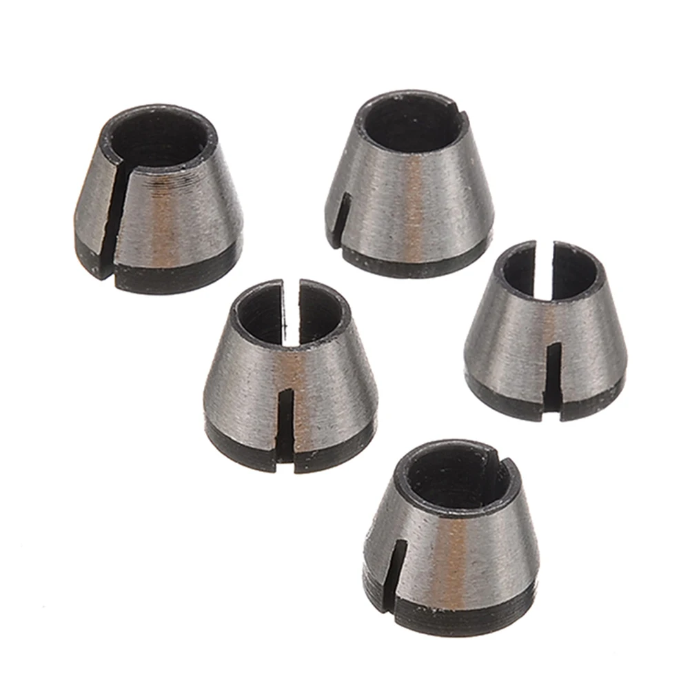 Practical Useful Hot sale New Trimmer Collet Chucks Router Bit Router Bit Collets 2/5pcs Engraving Carbon Steel Kit