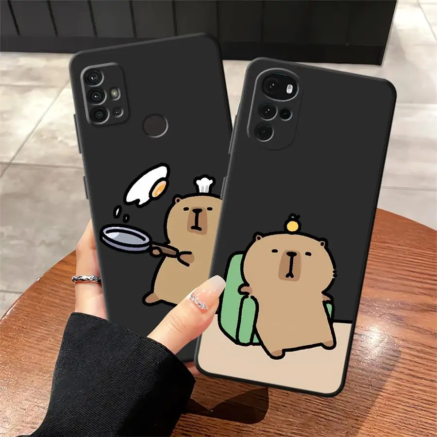 Custodia morbida per telefono posteriore per Moto S30 Pro X30 Pro Edge 20 30 Divertente capibara carino