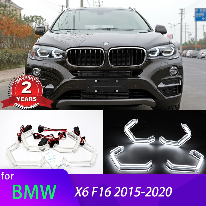 

M4 Iconic Style White Daytime Light LED Crystal Angel Eye Kit for BMW X6 F16 15-20 sDrive35i xDrive35i xDrive50i Accessories