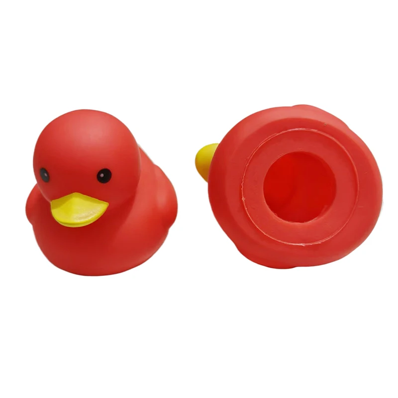 DIY Cycling Rubber Duck Decoration Black Pink Red Duck Accessories with Weapons for Car Dashboard Bike Decoration