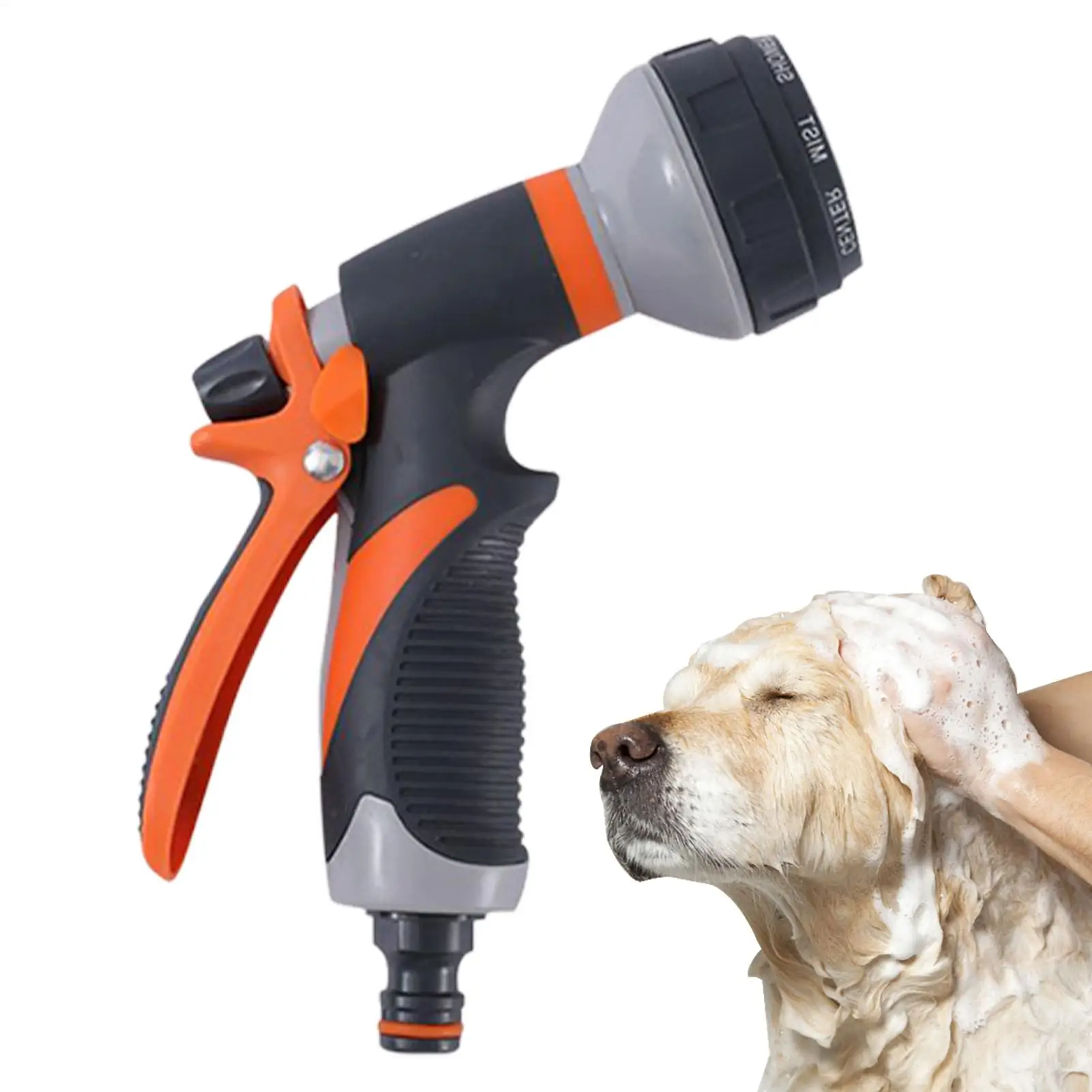 

Насадка для шланга, регулируемая насадка для садового шланга, распылитель для полива, садовые аксессуары для душа, домашних животных, балкона, фермы, двора