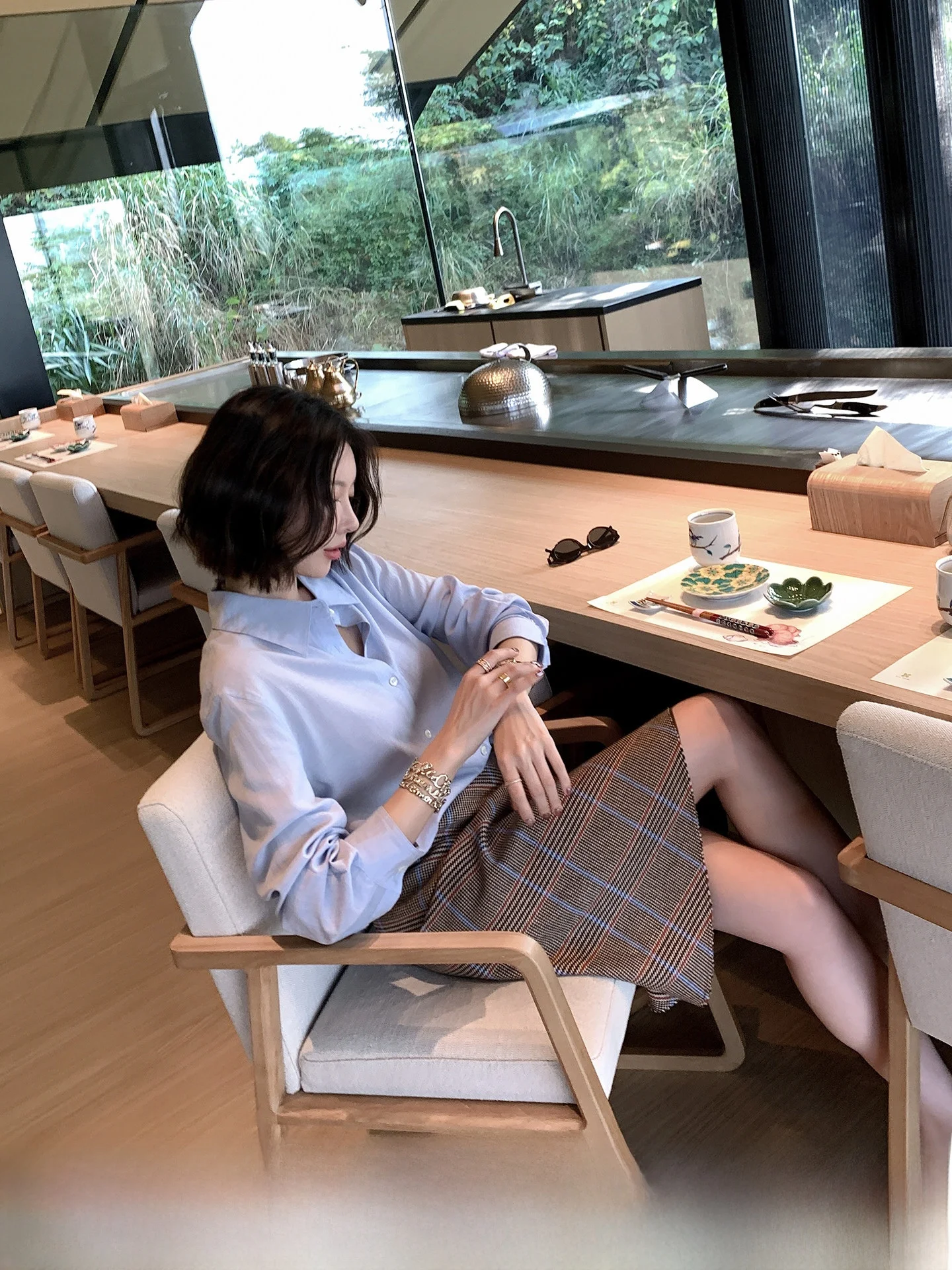 

LICKYSENIOR Women's Soft Long Sleeve Shirt Spring Summer Casual Style Luxury Anti-Aging Fashionable Casual Wool Blend Shirt