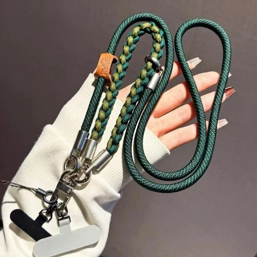 Outdoor phone lanyard Crossbody Rope shoulder Neck phone strap Wrist Strap Removable Multi-Functional Woven cell phone lanyard