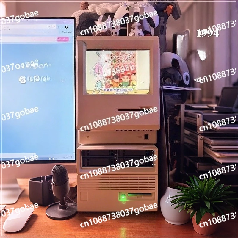4+2 Bay Retro Hard Drive NAS Enclosure Snail Fly Bull Black Group SFX Power Supply Empty Chassis - No Hardware Included