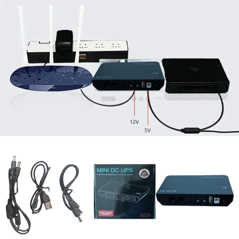 Essential Backup Power Supply Adapter Light Weight UPS for Critical Networking & Monitoring Equipment Prevents Data Loss