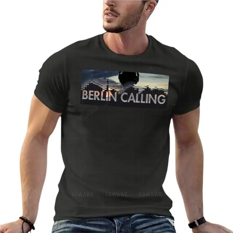 Berlin Calling Paul Kalkbrenner Elettronic Music Oversize T Shirt Fashion Men Clothing Short Sleeve Streetwear Large Size Top Te