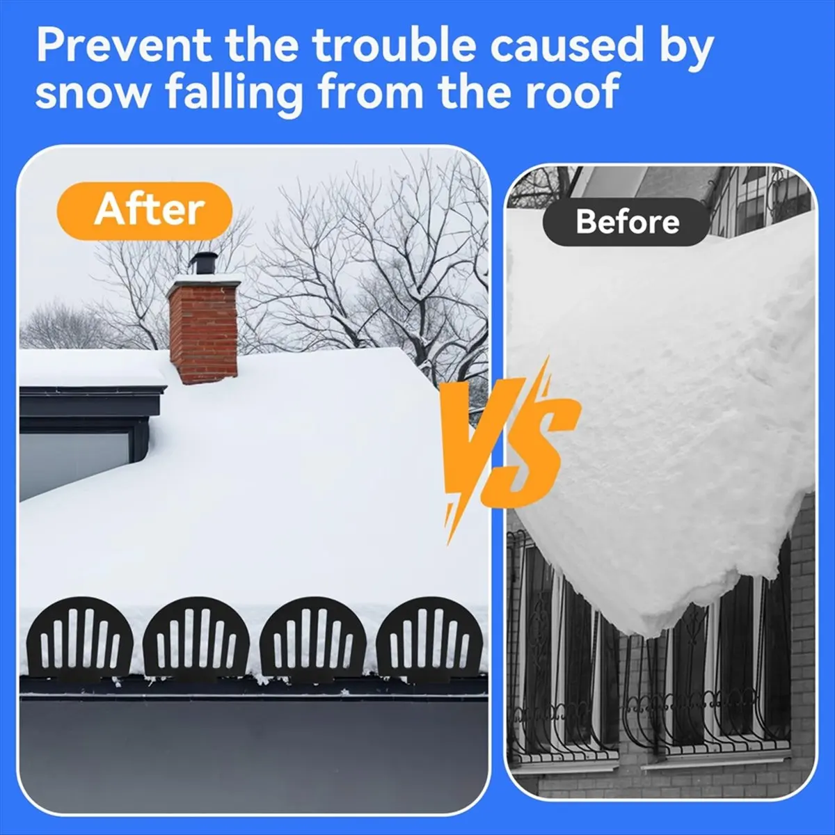 A67T NEW 25 Pack Standing Seam Snow Guards for Metal Roofs with Seal Gaskets & Screws, Metal Roof Snow Stops