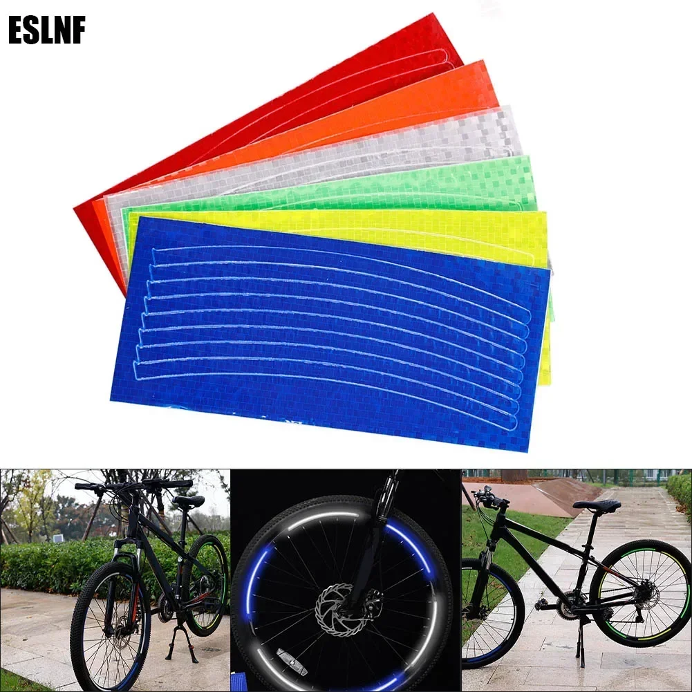 Warning Tape Waterproof For Trailers Helmets Bicycle Safety Warning Back Gum Color Lattice Bicycle Outline Car Stickers