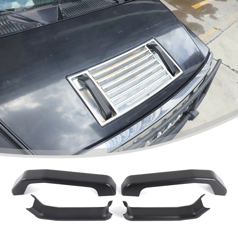 

For Hummer H2 2003-2009 Car Hood Top Handle Decorative Cover ABS Black/Glossy Automotive Modification Accessories