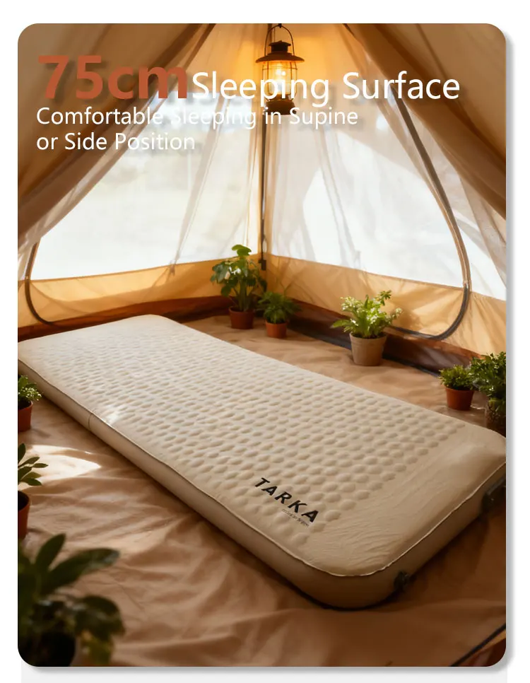 TARKA Isomatte mit automatischer Aufblasung, schrumpfender Schwamm, ultraleichte Luftmatratze für aufblasbares Kissen, Bett, dick, 10 cm, Campingmatte – Detail 3