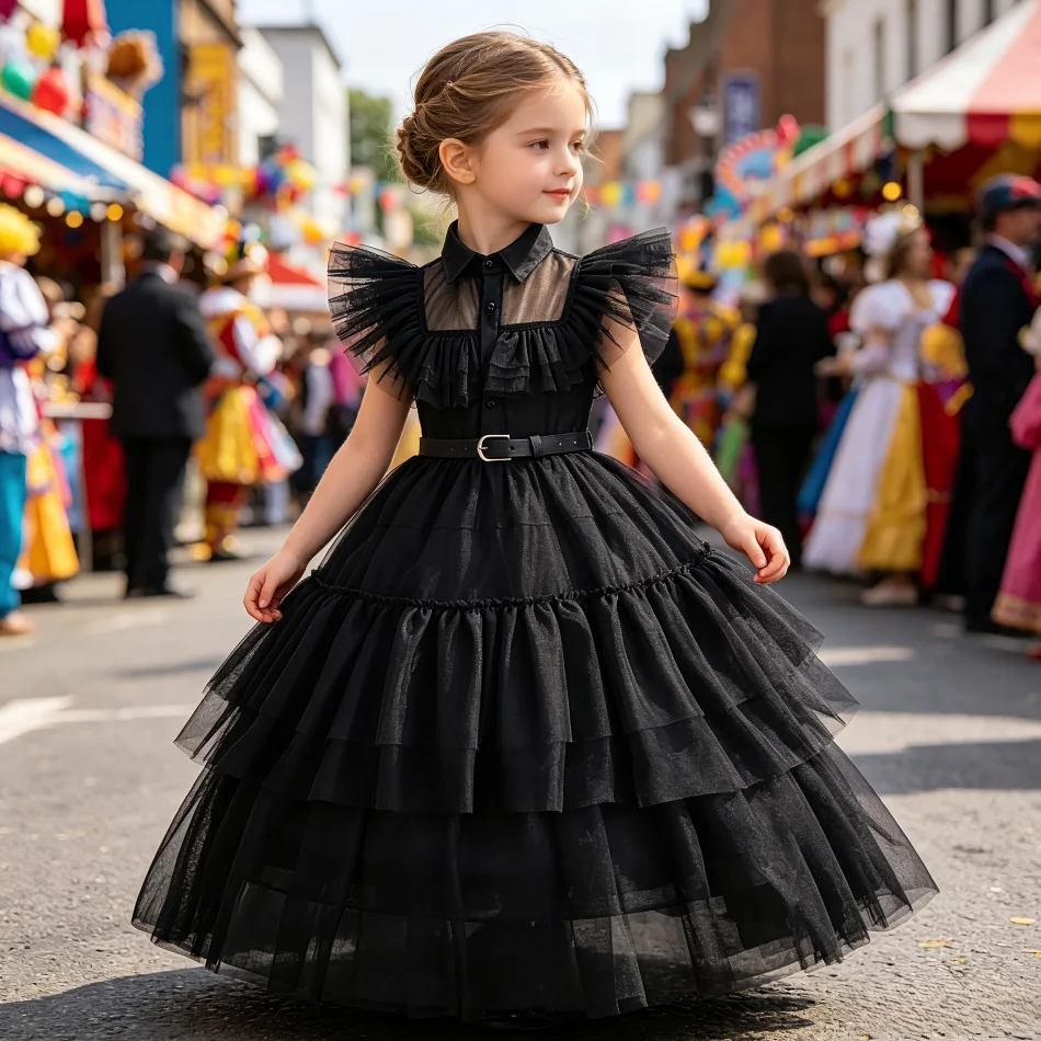 2026 Summer Dress Cute Kids Clothes Girls Birthday Party Princess Cosplay Costumes Baby Child School Carnival Activity Ball Gown