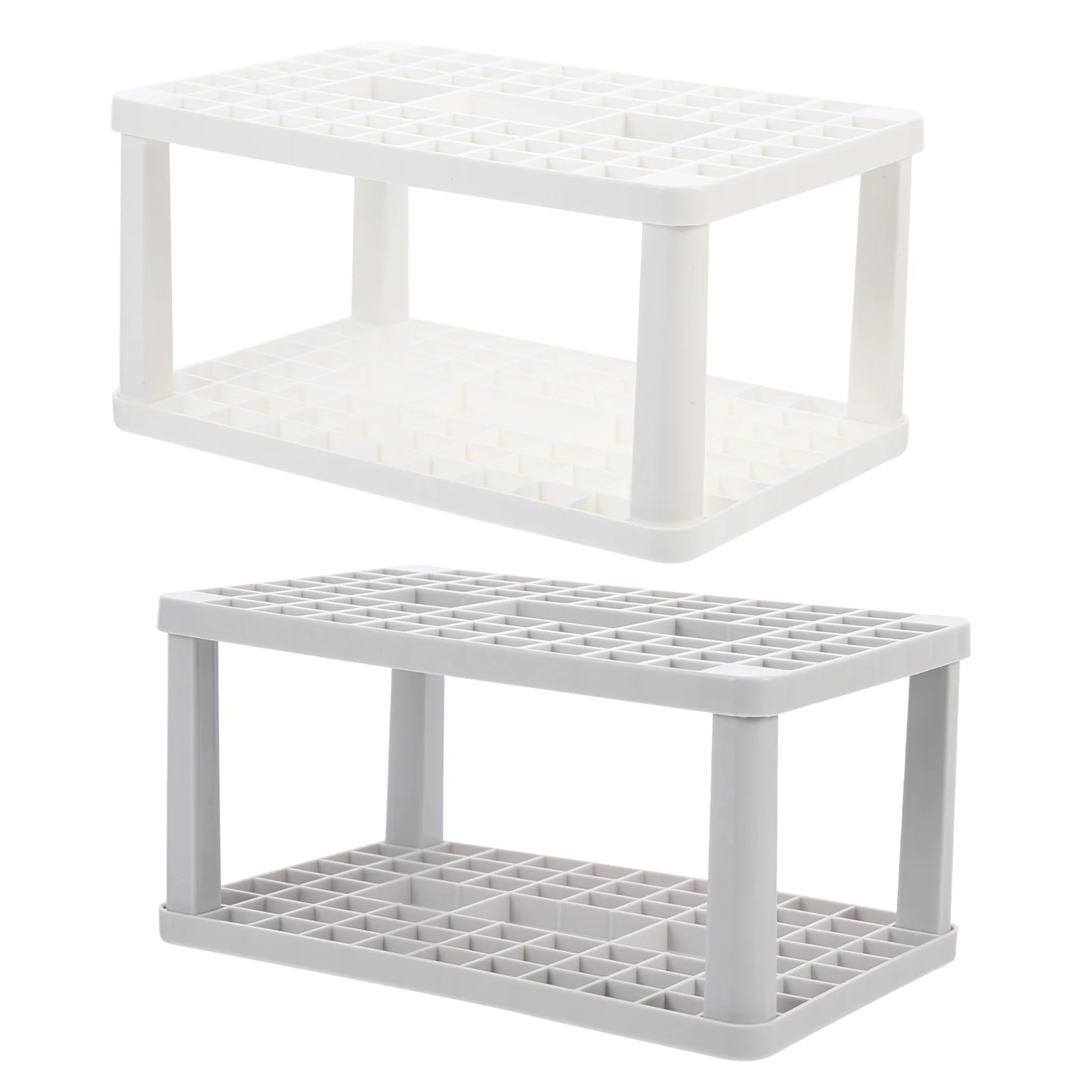

2Pcs Makeup Brush Holder Desk Organizer Design Paint Pens Pencils Marker Stylish Storage Rack Long Material