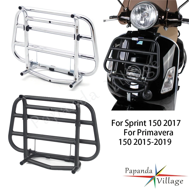 

For Primavera 150 Sprint 150 2015-2019 Chrome Motorcycle Front Luggage Rack Bracket Folding Carrier Shelf Scooter Accessories