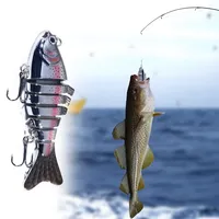 FLYSAND 7 Segment Wobbler Hard Bait Fishing Lures 10cm 24g Fishing Lures Multi Jointed 7 Segment Hard Bait Wobbler Swimbait