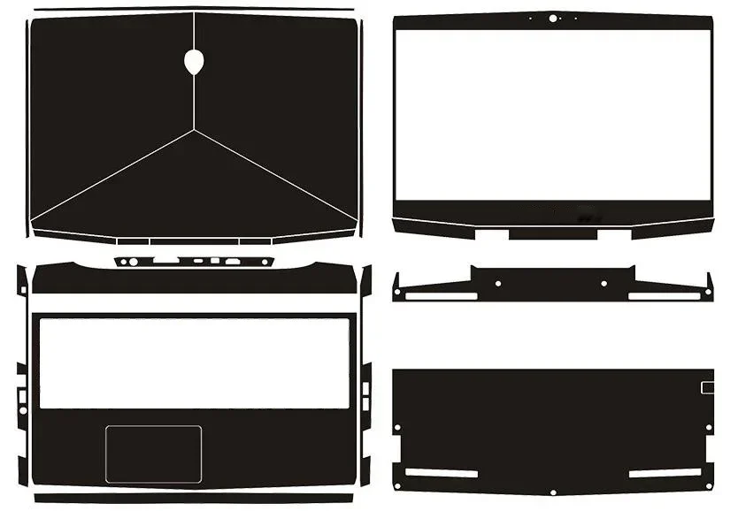 

Sticker Skin Cover for 2018-2019 Alienware M15 R1 15.6" Laptop Carbon fiber Vinyl Decals Protector Guard