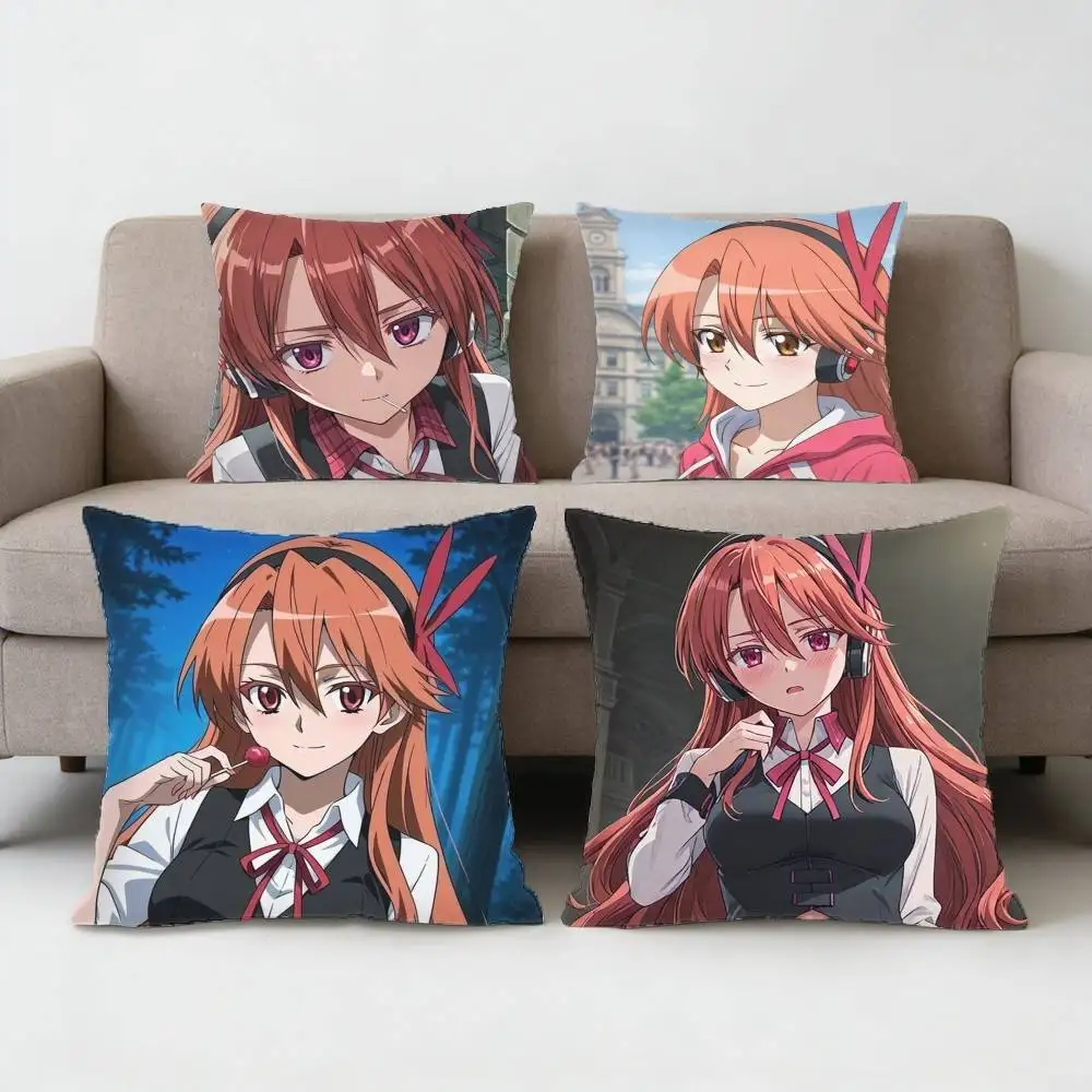 Akame ga KILL! Chelsea Pillow Case Sofa Living Room Bedroom Headboard Backrest Cushion Square Cushion Nap Time