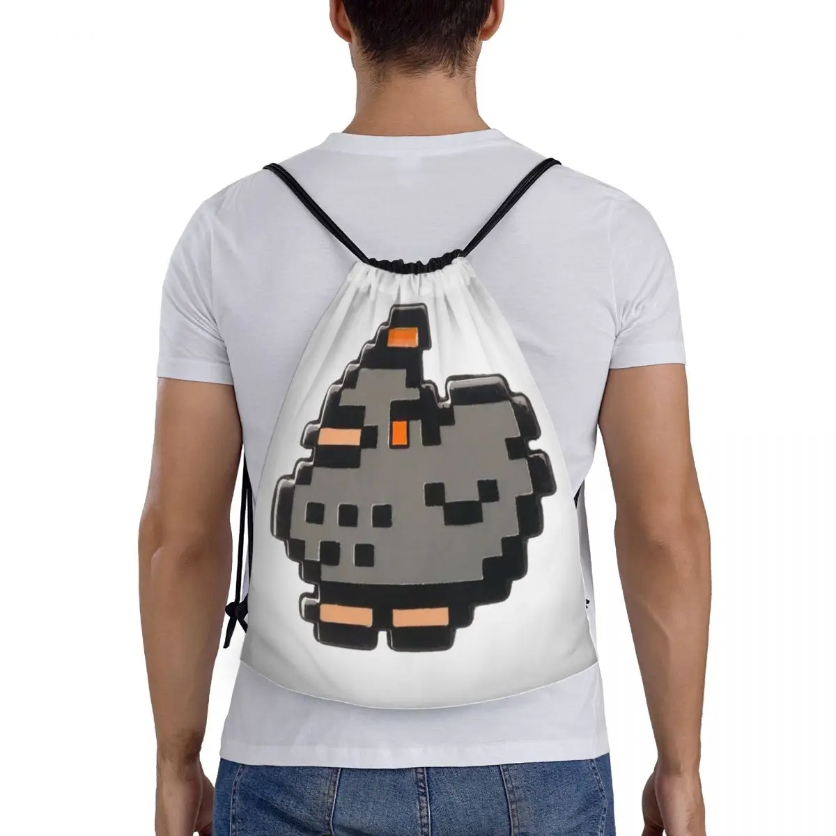 

Stardew Valley Void Chicken Backpacks Casual Portable Drawstring Bundle Pocket Sports Bag Book Bags For Man Woman School