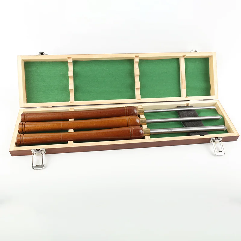 New Long Red Handle Blade Steel Knife Turning Knife Gift Box Carved Wood Chiseled Wood