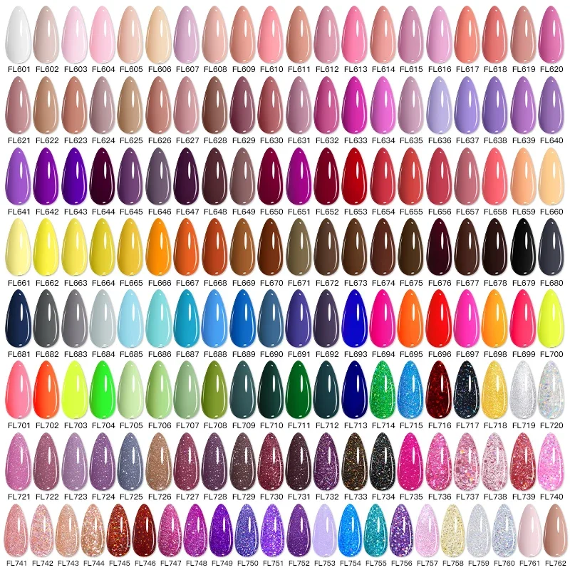FOUR LILY 10ml 162 Colors Gel Nail Polish Colorful Semi-Permanent Soak Off Gel Nail Art Varnish Manicure for All-Season