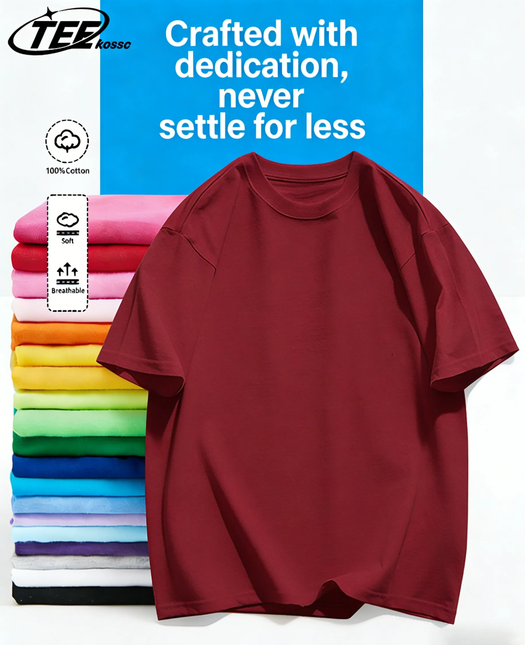 Custom Personalized Graphic Logo Basics T-Shirts Vintage Loose Clothing Fashion O-Neck Short Sleeve Unisex Summer 100%cotton tee