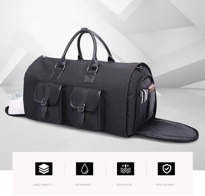 Multifunctional Men Duffle Bag Large Luggage Bags Foldable Waterproof Travel Suit Storage bag with Shoes Pouch bag organizer sac
