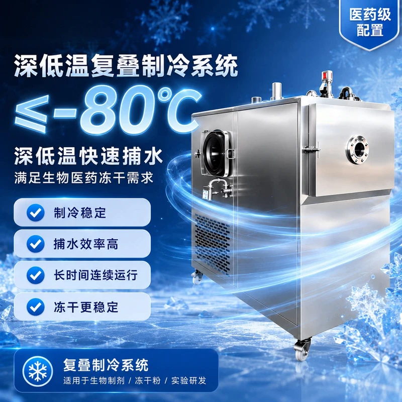 New Medical Powder, Silicone Oil Heat Conduction Machine, Vial Freeze-drying Machine For Biological Protease