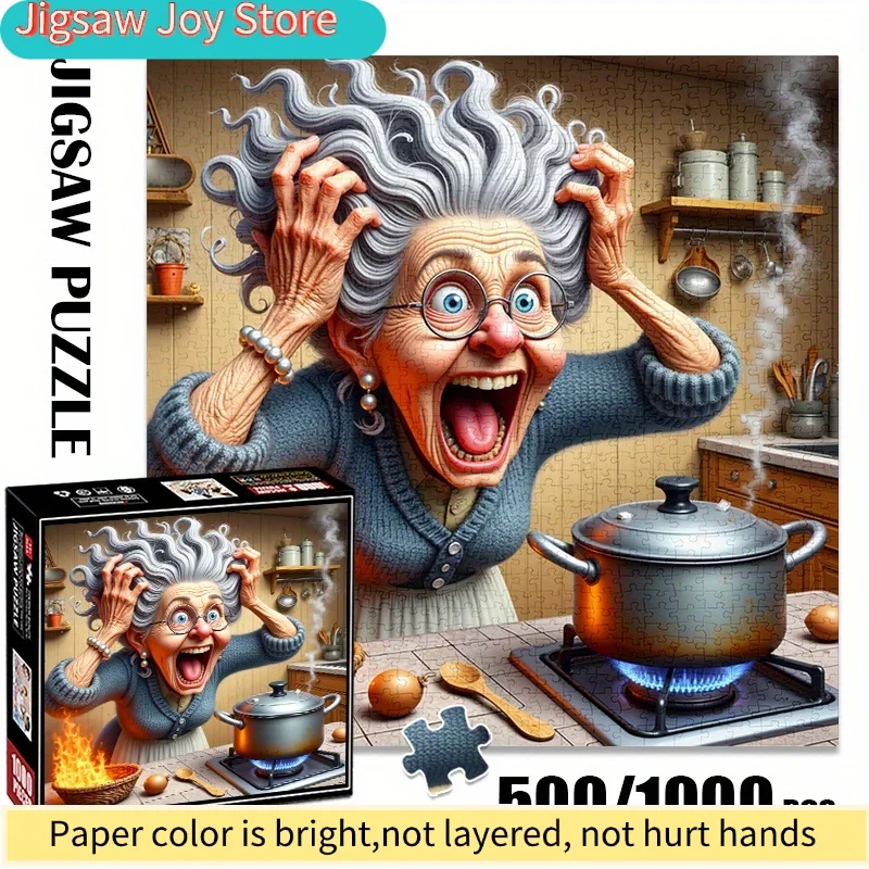 

Креативное кухонное приключение: большие бумажные пазлы на 500/1000 элементов, увлекательная игра, идеальный подарок для семейного досуга, Де