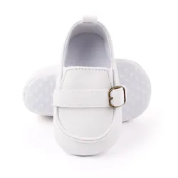 Christian Shoes Baby Boy Shoes 1 Year PU Leather Soft Cute Moccasins Bebe Fashion White Baptismal Shoes Baptism Shoes for Girls