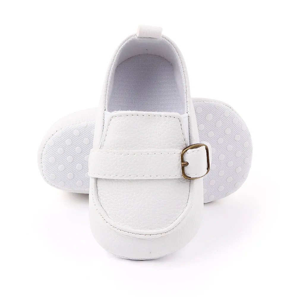 Christian Shoes Baby Boy Shoes 1 Year PU Leather Soft Cute Moccasins Bebe Fashion White Baptismal Shoes Baptism Shoes for Girls