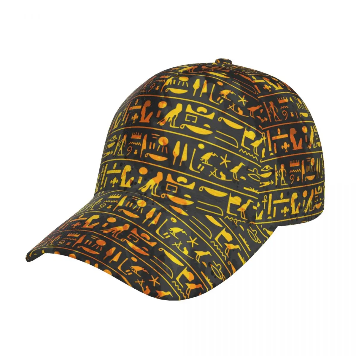 

Golden Ancient Egyptian Hieroglyphs Outdoor Sport Caps Baseball Hat Men Women Visor Baseball Cap Street Hip Hop Caps golf Hat