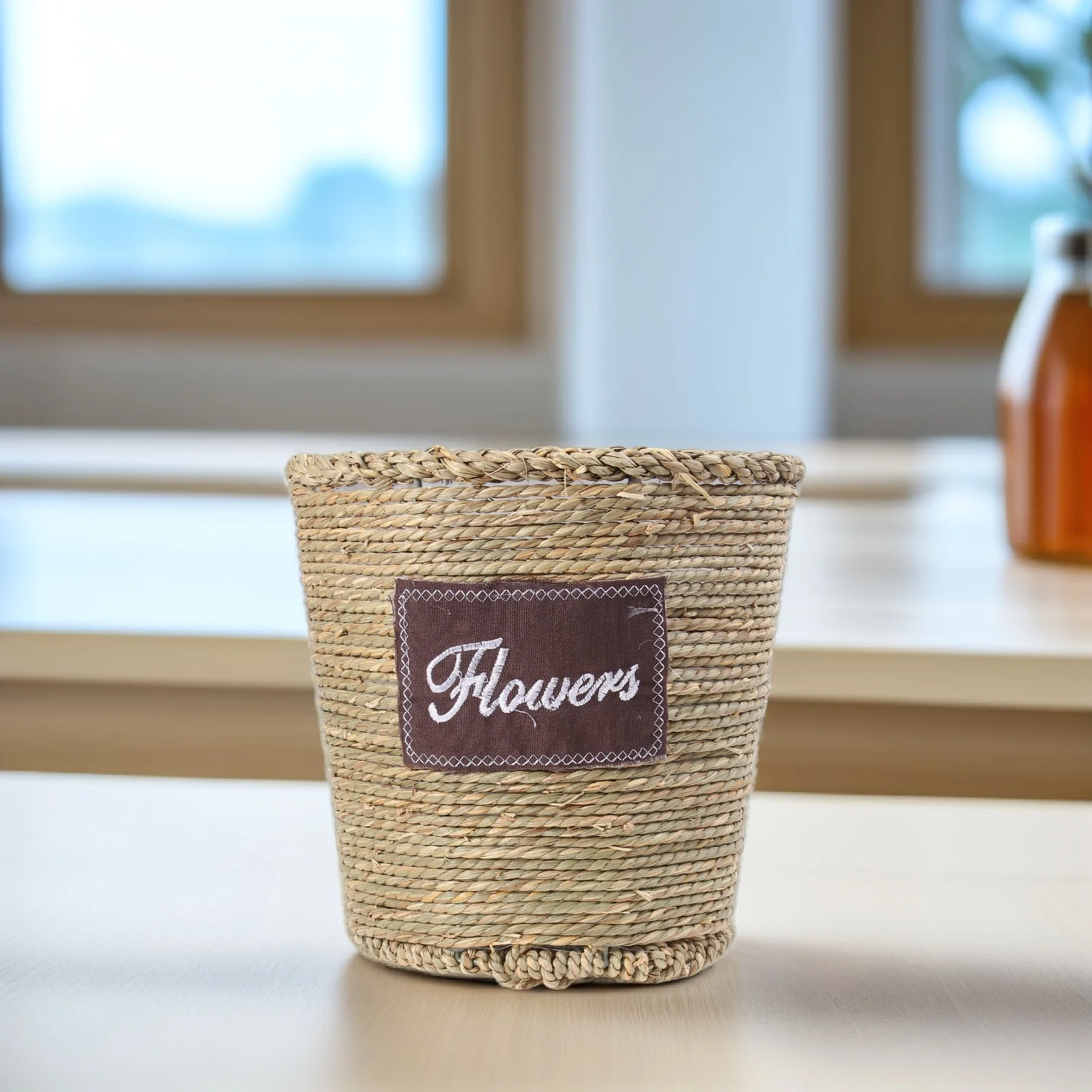 

Vine Flowerpot Large Rattan Plaited Straw Knit Pot Durable Plant Container For Living Room Cabinet Decor Garden