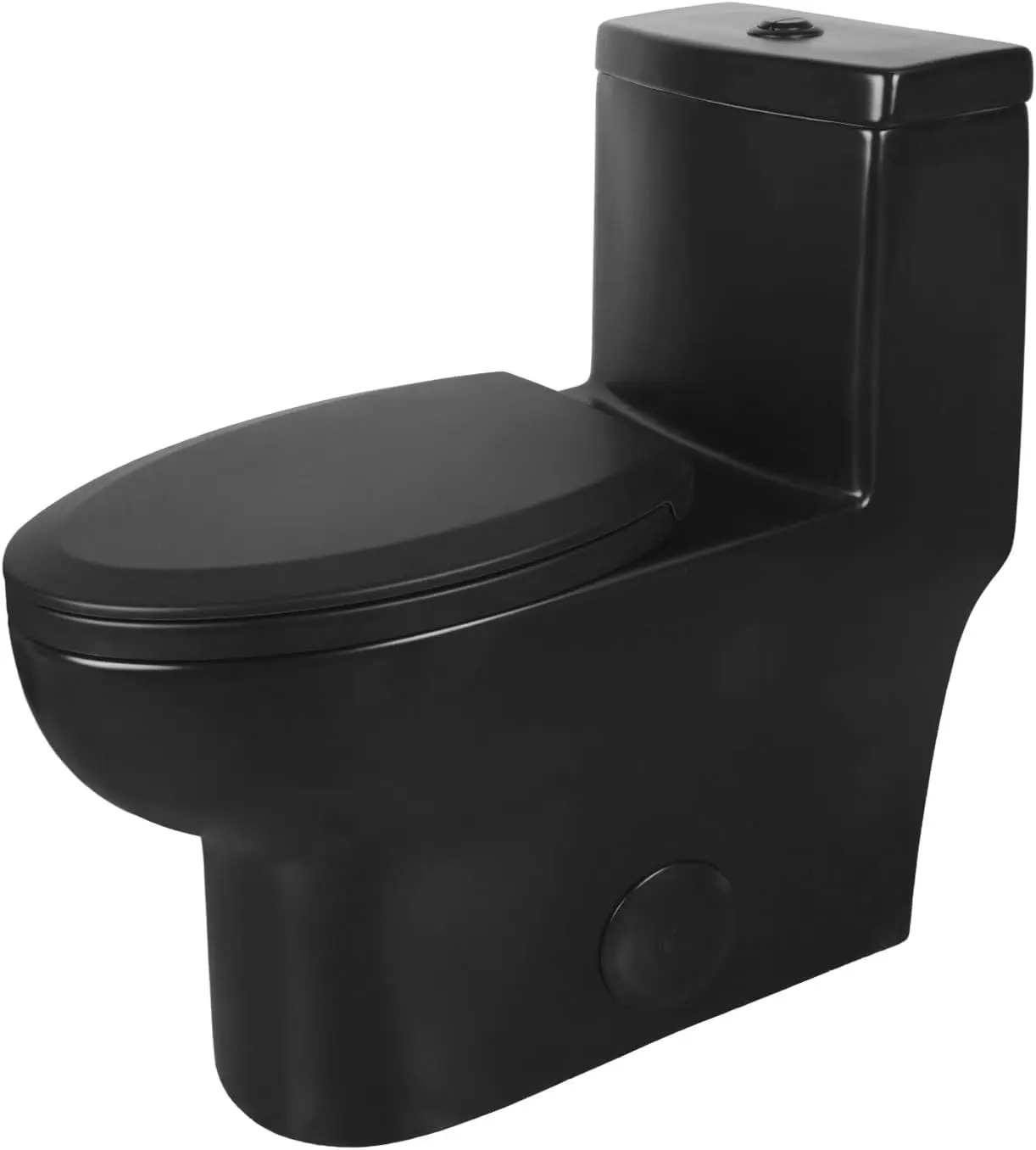 Elongated One Piece Toilet Dual Flush Toilet with Comfortable Seat Height Powerful Quiet Modern Standard Toilet for Bathroom