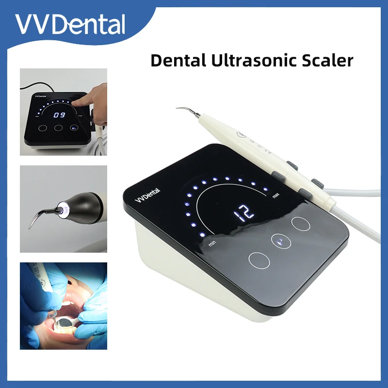 Dental Ultrasonic Scaler Machine with 5 Tips and Handpiece Remove Dental Plaque Calculus Oral Care Teeth Whitening Dentisty Tool