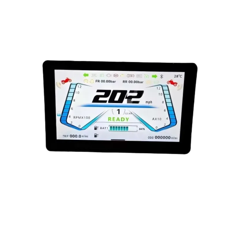 7 Inch Universal TFT Motorcycle Speedometer Eike Kit Motorcycle Speedometer CAN One-line Far Driver Speedometer Google Map