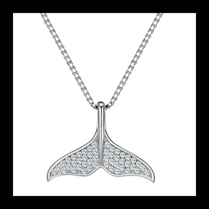 النسخة الكورية من الأسماك التي تعرفها قلادة الموضة الشعبية الإناث Ins الحيوان دولفين ذيل السمكة الترقوة سلسلة قلادة تشى #5