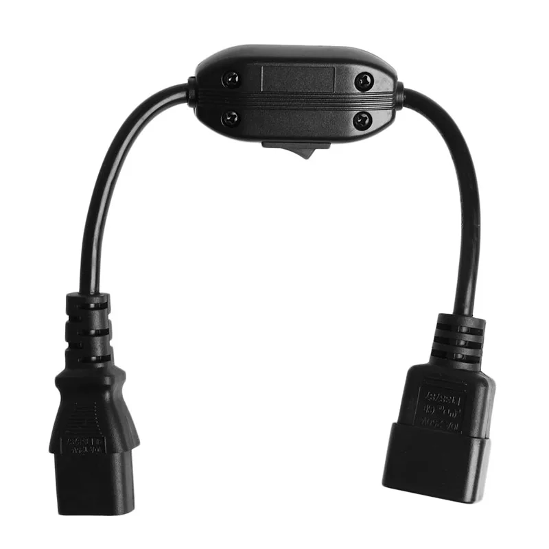 PDU UPS IEC 320 C14 штекер-C13 удлинитель с переключателем включения/выключения 30 см Прямая поставка