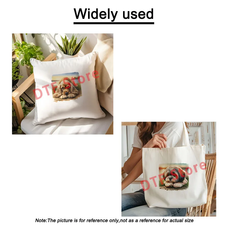 سلسلة حيوانات الجرو المستلقة على العشب نقل dtf جاهزة للضغط على طباعة نقل الحرارة على رقعة ملابس الأطفال #3