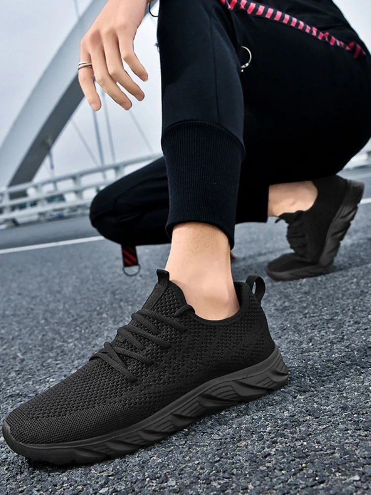 Chaussures de sport décontractées pour hommes, chaussures de randonnée en maille respirante pour course à pied, chaussures de sport d'été antidérapantes pour hommes, dégagement de chaussures bon