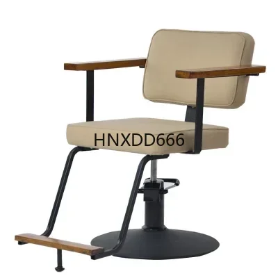 

Japanese Retro Salon Chair Dyeing Hair Trendy Cream Wind Unique Barber Chair High-end Rotate Silla De Barbero Home Furniture