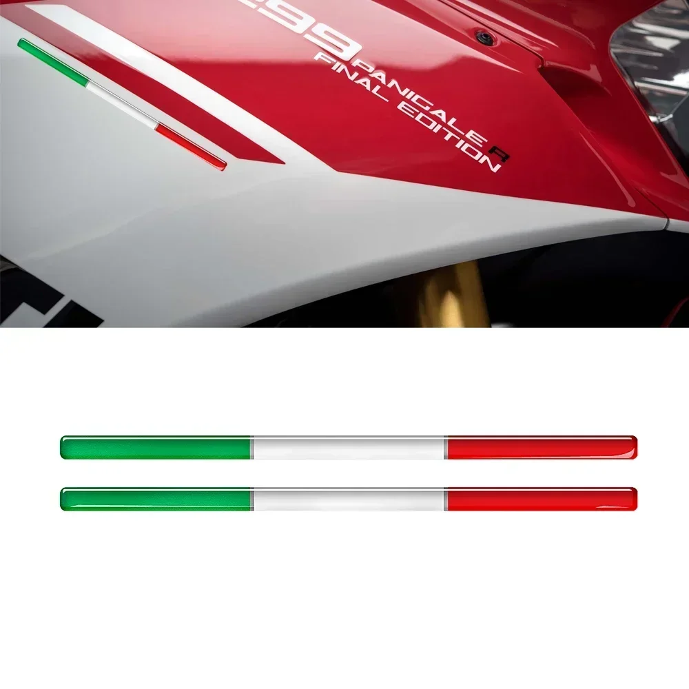 Italy Flag Motorcycle Sticker Badge Emblem Decoration for Ducati Monster Panigale Aprilia Kawasaki Motorbike