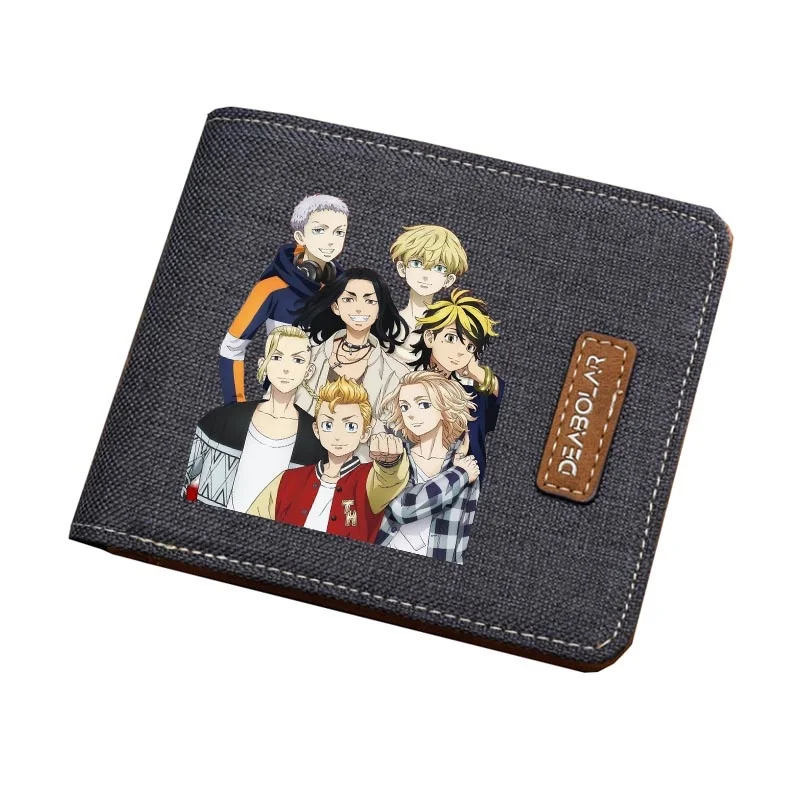 

Boys Girls coin cartoon wallet anime Tokyo Revengers Wallet Women Men canvas wallet teenagers Short wallet Money Bag