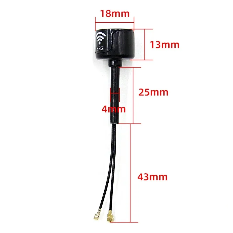 LHCP 롤리팝 이미지 변속기 안테나, 고이득 3Dbi IPEX1 커넥터, DJI O3 에어 유닛 FPV 레이싱 드론 안테나, 5.8G