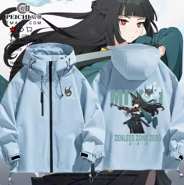 อะนิเมะ Zenless Zone Zero Hoshimi Miyabi Windbreaker เสื้อแจ็คเก็ต Hoodie คอสเพลย์ฤดูใบไม้ร่วงฤดูหนาวผู้ชายผู้หญิงเสื้อเสื้อหลวม
