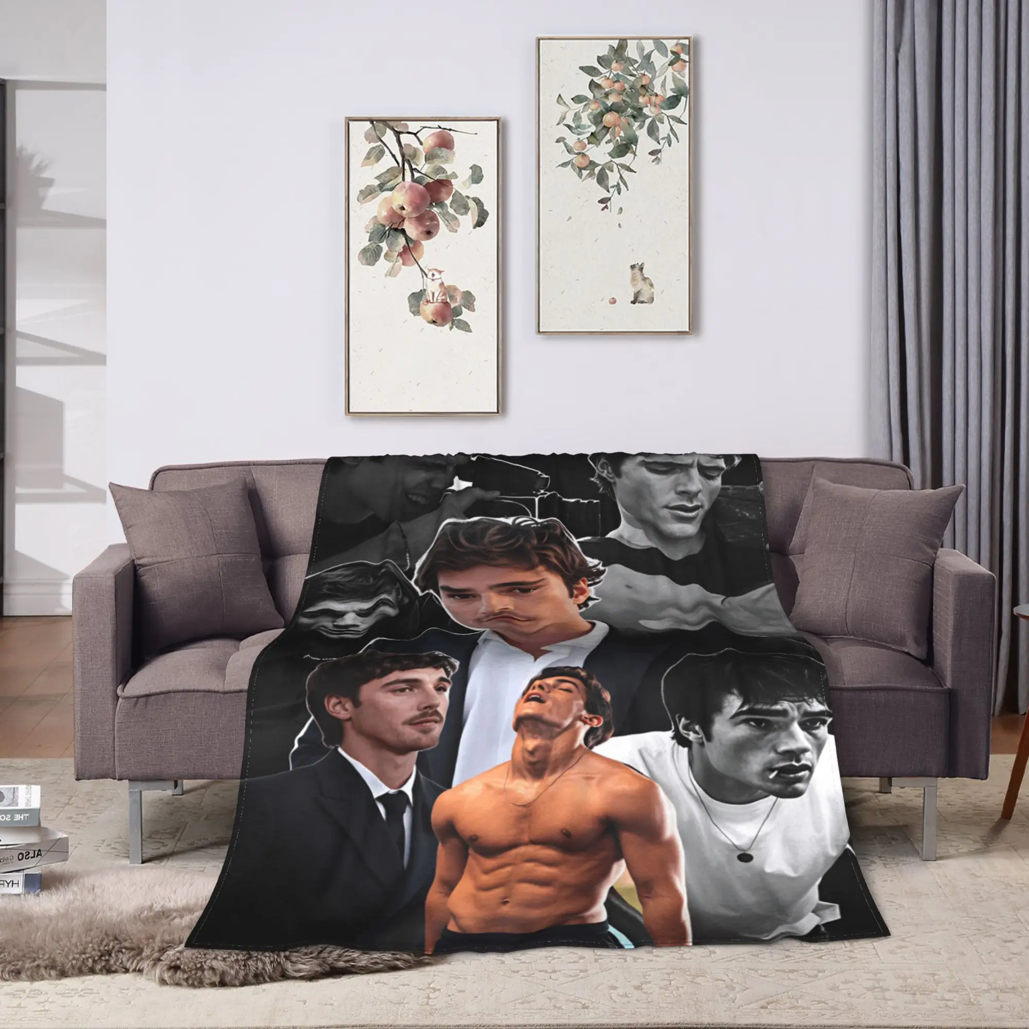 Jacob E-Elordi Blankets Quality Soft  Throw Blanket Winter Plane Travel Home Decor Novelty Bedspread