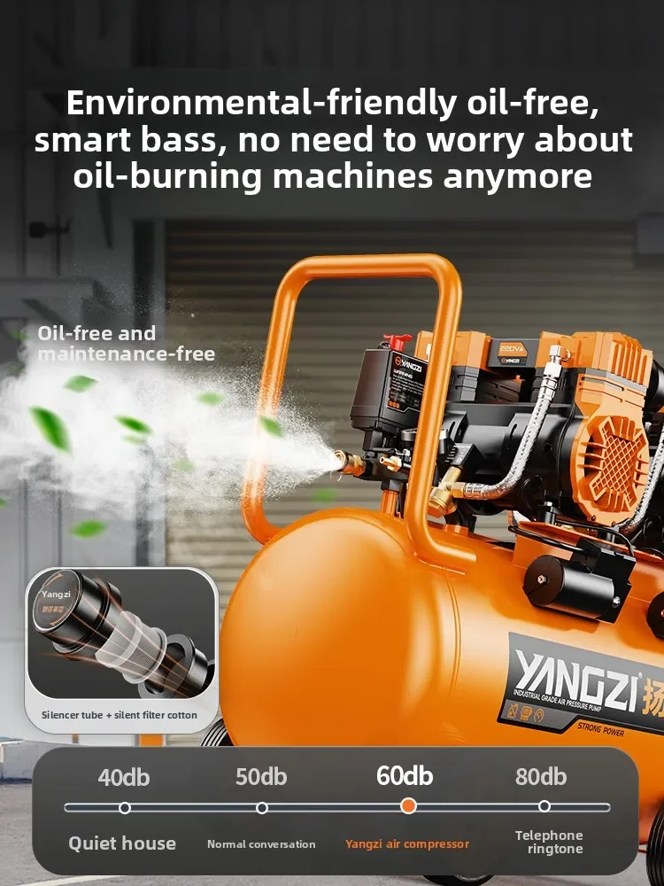 220V Mini Air Compressor Pump Inflater Portable 220V Silent Woodworking Industrial High Pressure