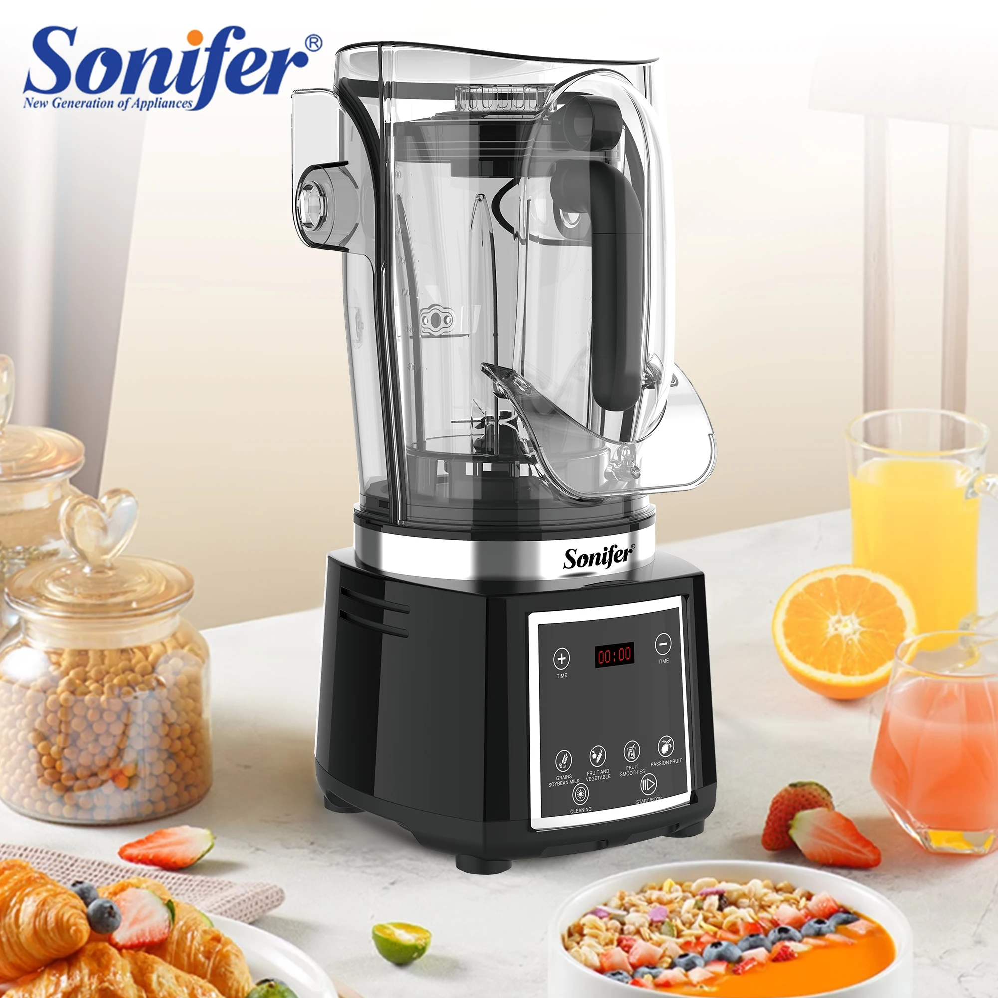 

Sonifer SF-8149 1200W Home Kitchen Multi-function High Speed Blender High Quality Intelligent Touchscreen Electric Blender