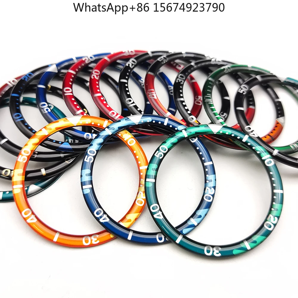 39MM watch bezel, suitable for Seiko case outer ring, watch parts replacement, resin ring.