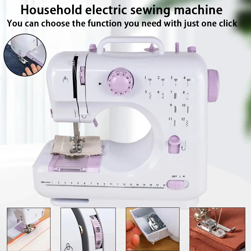 

Multi functional household small electric desktop handheld fully automatic sewing machine, portable foot operated tailor machine