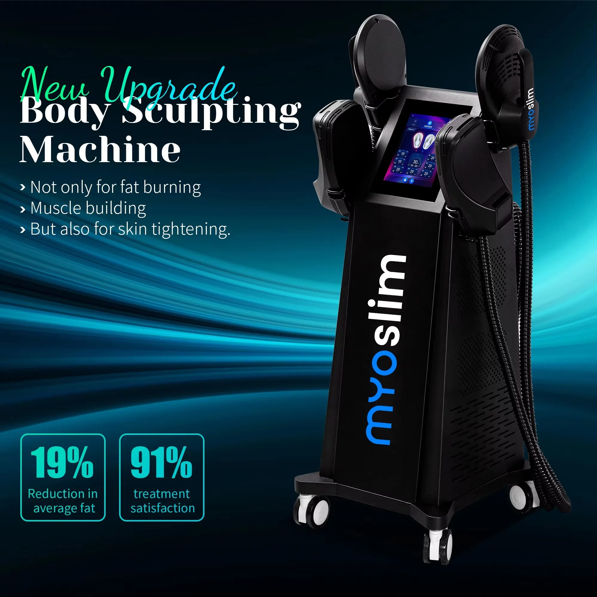 MYoslim Radio Frequency EMS Body Shaping Device Portable Pelvic Floor Pad Muscle Stimulation Slimming Technology Fat Sculpting
